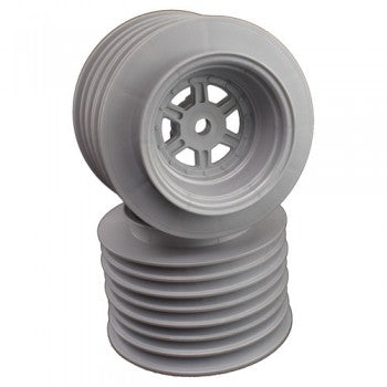 DE Racing Gambler Rear Sprint Wheels with 12mm Hex / AE -TLR / SILVER (DER-GSR-AS)