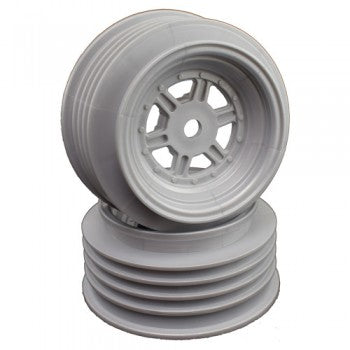 DE Racing Gambler Front Wheels with 12mm Hex / AE Offset / SILVER (DER-GSF-AS)